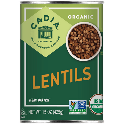 Lentils, Organic, Cadia by Country Life Natural Foods