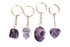 Lepidolite Key Chain, Gemstone Keychain Crystal Key Ring (Joy and Relaxation)  DestGlow