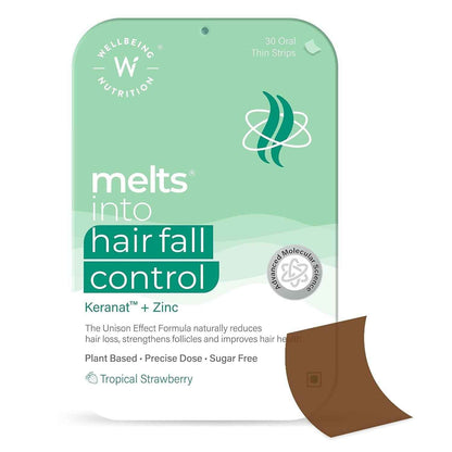 Wellbeing Nutrition Melts Healthy Hair &amp; Hair Fall Control Strips Combo