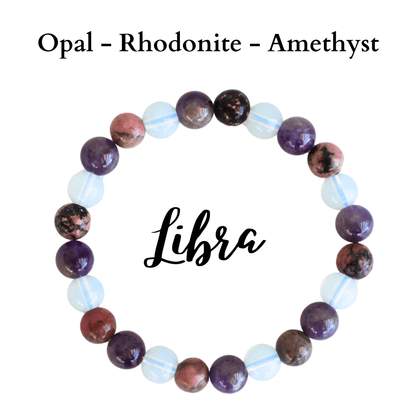 Libra Zodiac Crystal Bracelet, Libra Gifts  DestGlow