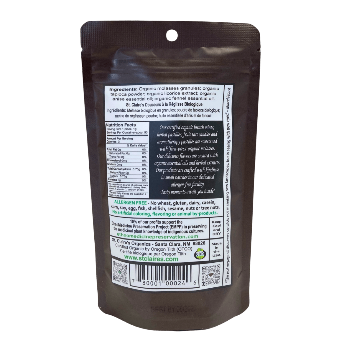 Licorice Pastilles, Organic, 3 oz by Country Life Natural Foods