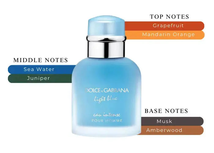 Light Blue Eau Intense By Dolce &amp; Gabbana For Men 3.3 oz EDP Spray by perfumesandrea