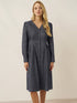 Linen Denim Texture Jacket Dress HANNAH by LINTICO