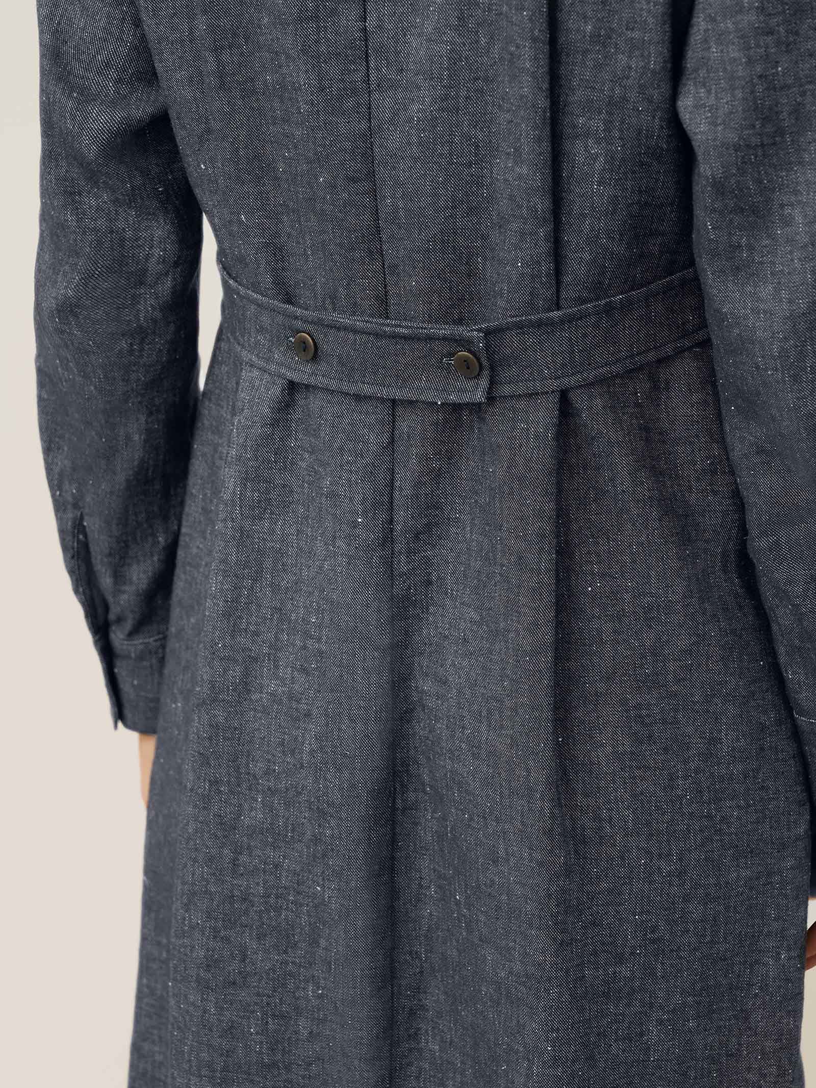Linen Denim Texture Jacket Dress HANNAH by LINTICO