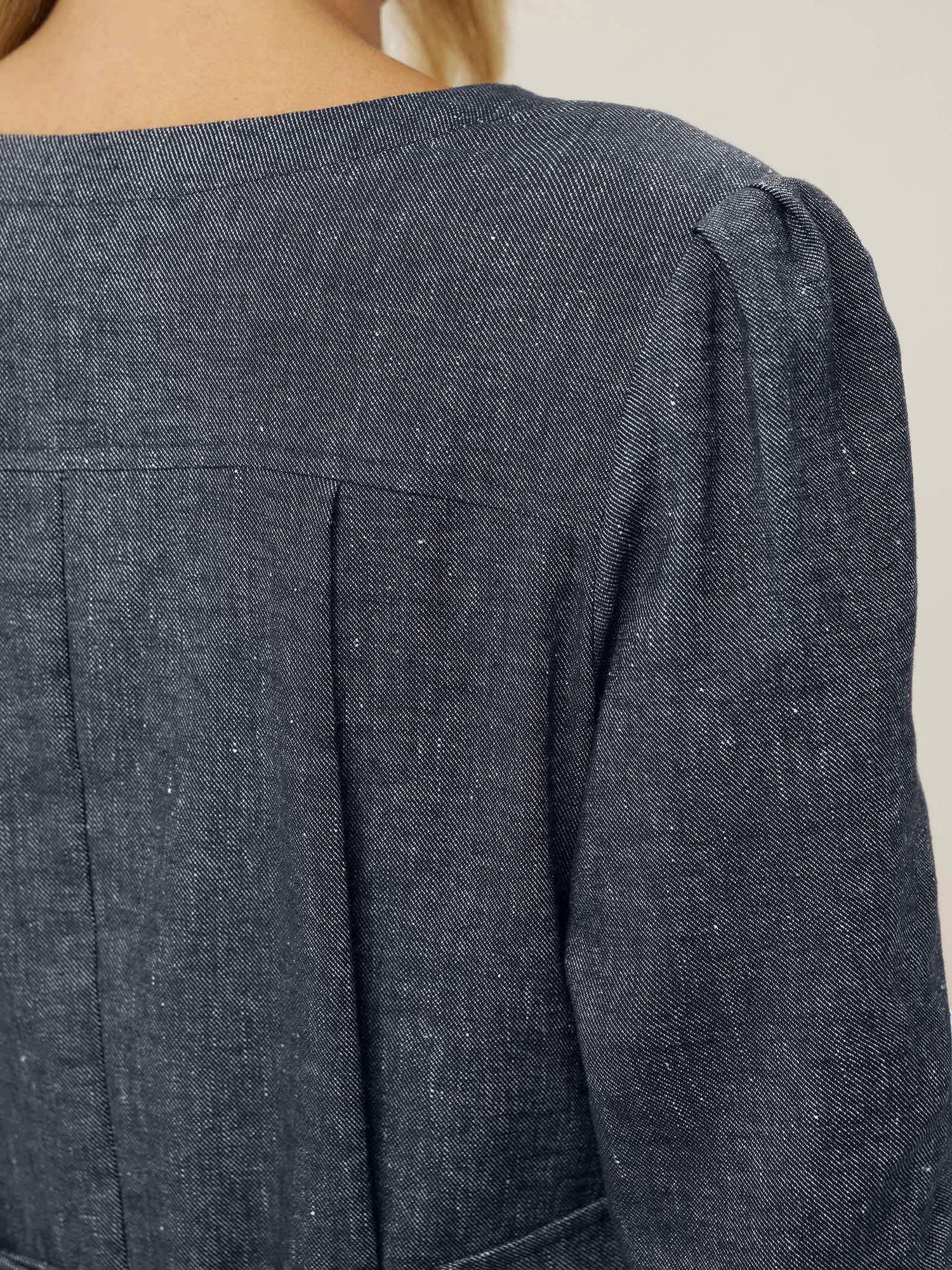 Linen Denim Texture Jacket Dress HANNAH by LINTICO