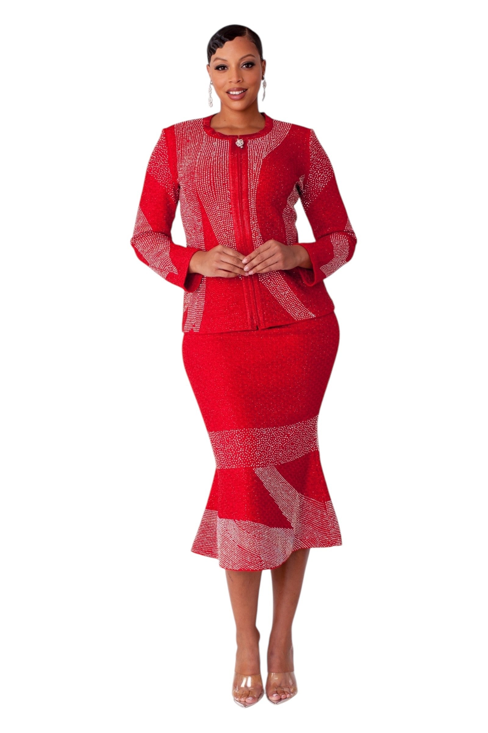 Liorah Knit Crystal Wave Skirt- 7312 by Tally Taylor