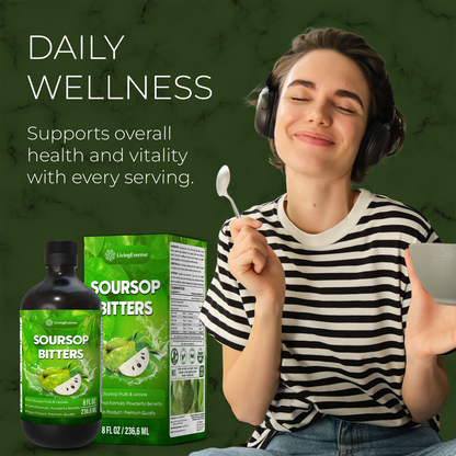 Soursop Bitters Liquid with Soursop Leaves for Gut Health &amp; Immune Boost by FreshDrinkUS - Natural and Premium Herbal Tea