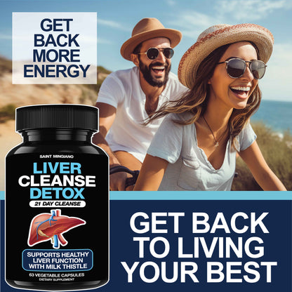 Liver Cleanse Detox &amp; Repair - 21 Day Cleanse - Natural Liver Support Supplement with Milk Thistle