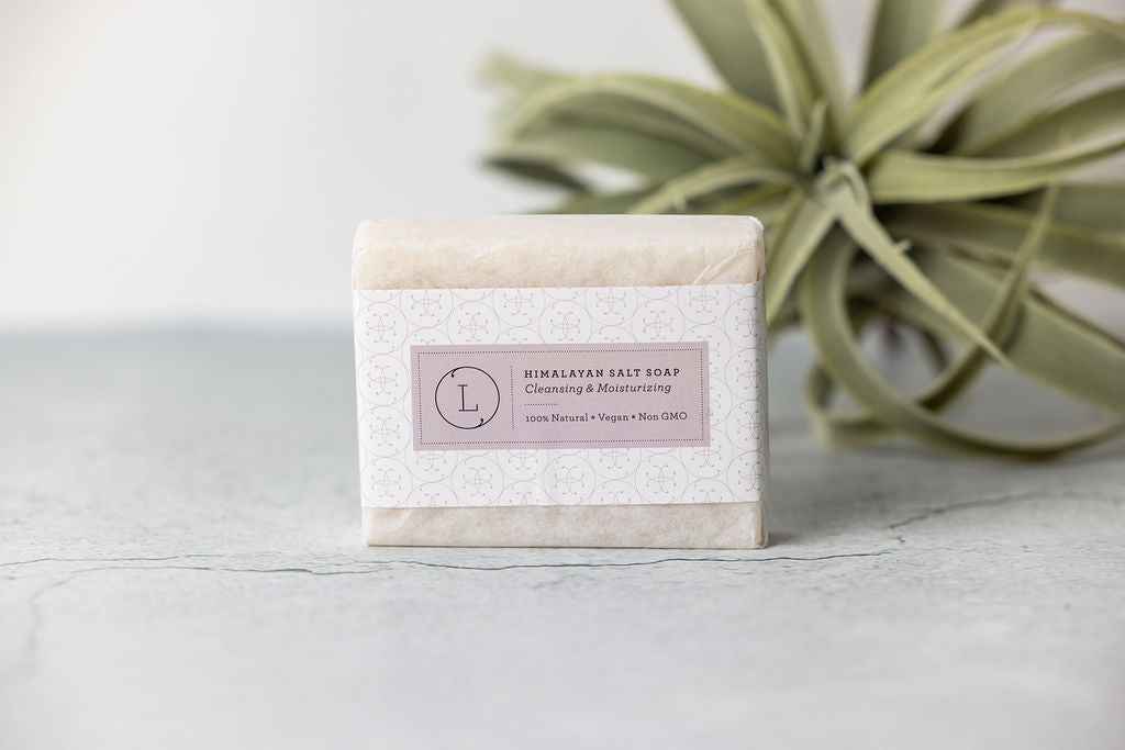 2x Himalayan Salt Soap Bar, Natural Unscented Soap, Vegan Handmade Soap