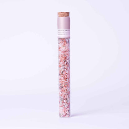 Natural Bath Salts Gift set in 8 Glass Tubes, Luxurious Bath Experience