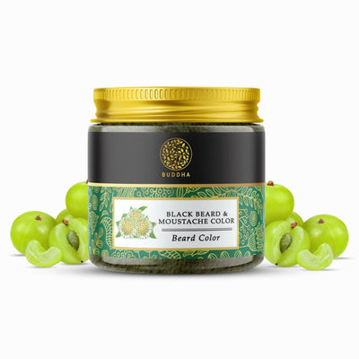 Buddha Natural Beard & Moustache Black Color