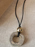 Long Sweater Necklace With Resin Camel Bone Pendant by LINTICO
