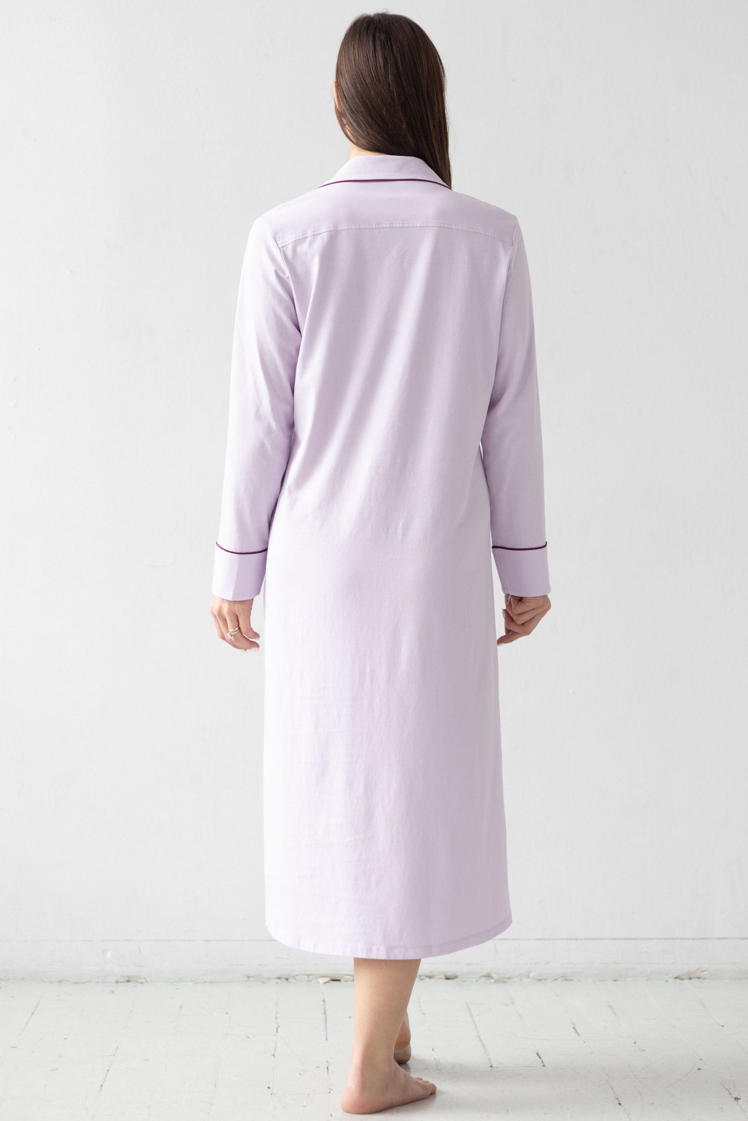 Long Sleep Shirt in Pima Cotton