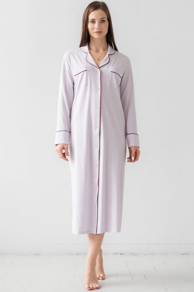 Long Sleep Shirt in Pima Cotton