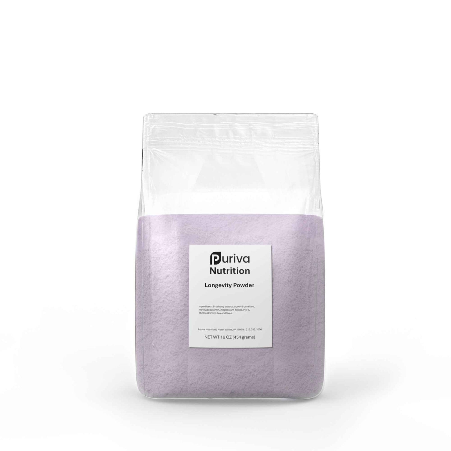 Longevity powder, 1 pound, by Puriva Nutrition