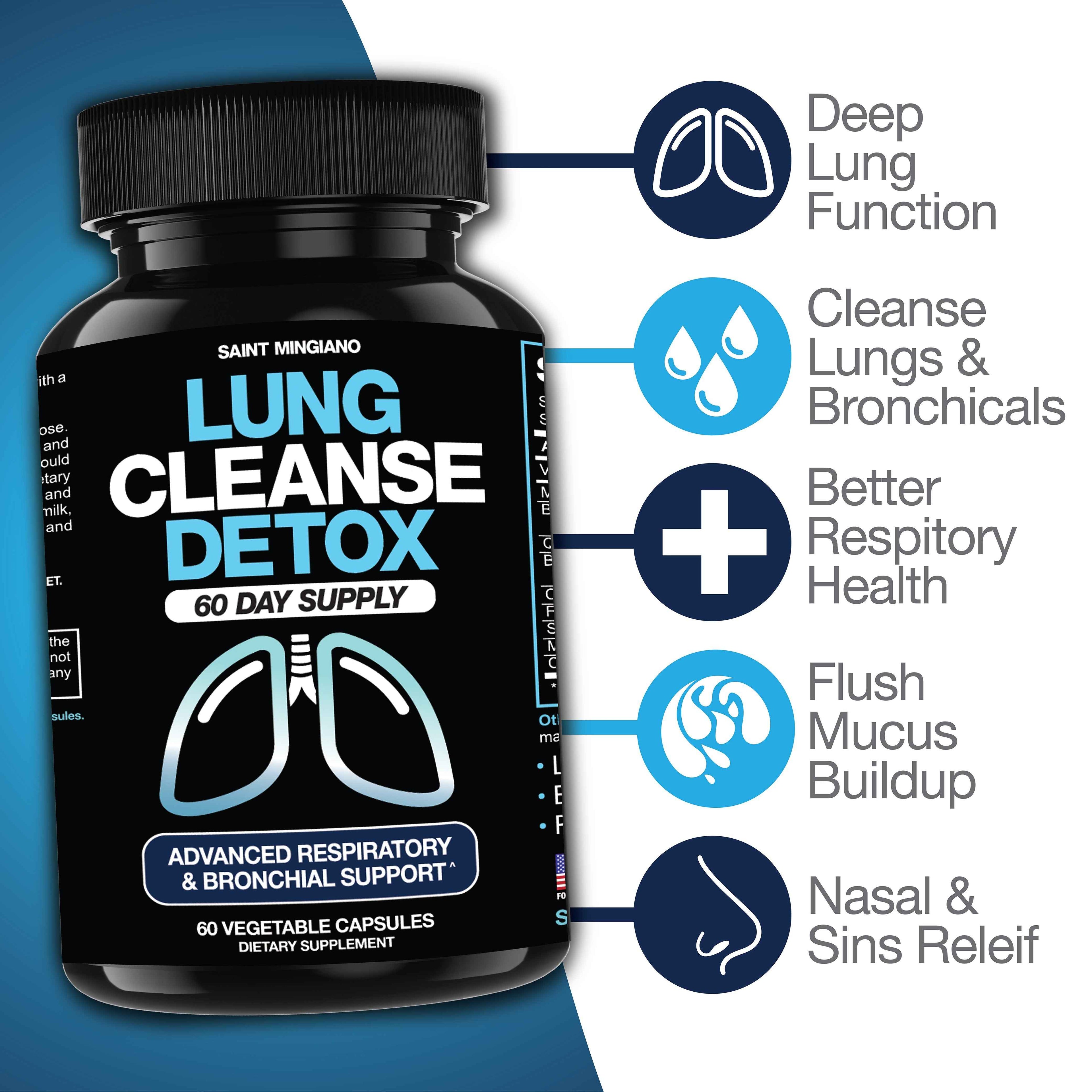 Lung Cleanse Detox, 60 Day Cleanse - Supports Lung Health Within Bronchial &amp; Respiratory Systems