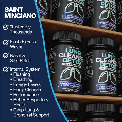 Lung Cleanse Detox, 60 Day Cleanse - Supports Lung Health Within Bronchial &amp; Respiratory Systems