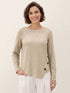 Lyocell Wool Asymmetric Hem Side Button Knit Top CELIA  DestGlow