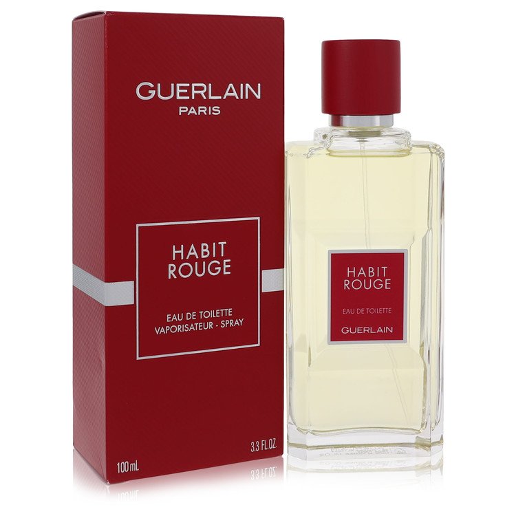 Habit Rouge by Guerlain Cologne / Eau De Toilette Spray 3.4 oz for Men 