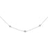 14K White Gold 1/2 Cttw Bezel Set Diamond Station Necklace  DestGlow