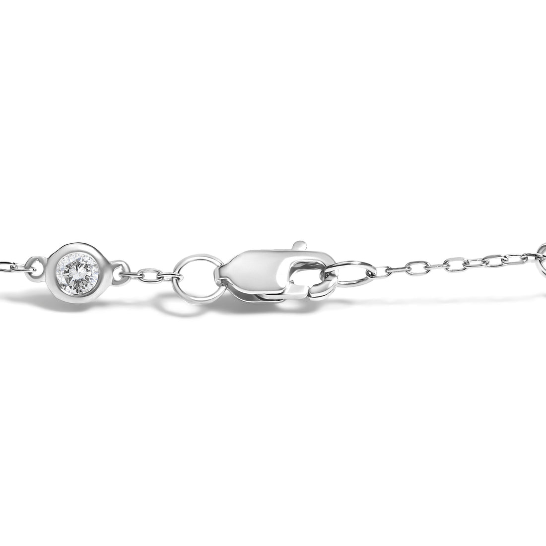 14K White Gold 1/2 Cttw Diamond by Yard Bracelet  DestGlow