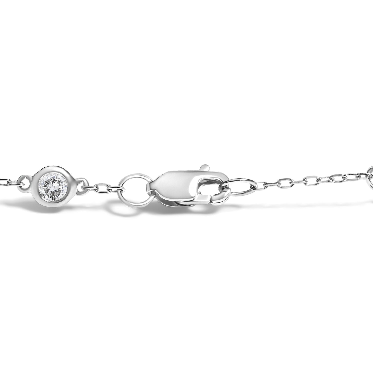 14K White Gold 1/2 Cttw Diamond by Yard Bracelet  DestGlow