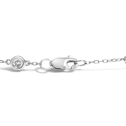 14K White Gold 1/2 Cttw Diamond by Yard Bracelet  DestGlow