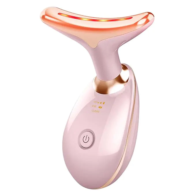 7-Color LED Microcurrent Face &amp; Neck Massager - Skin Firming &amp; Anti-Aging Beauty Device - DestGlow