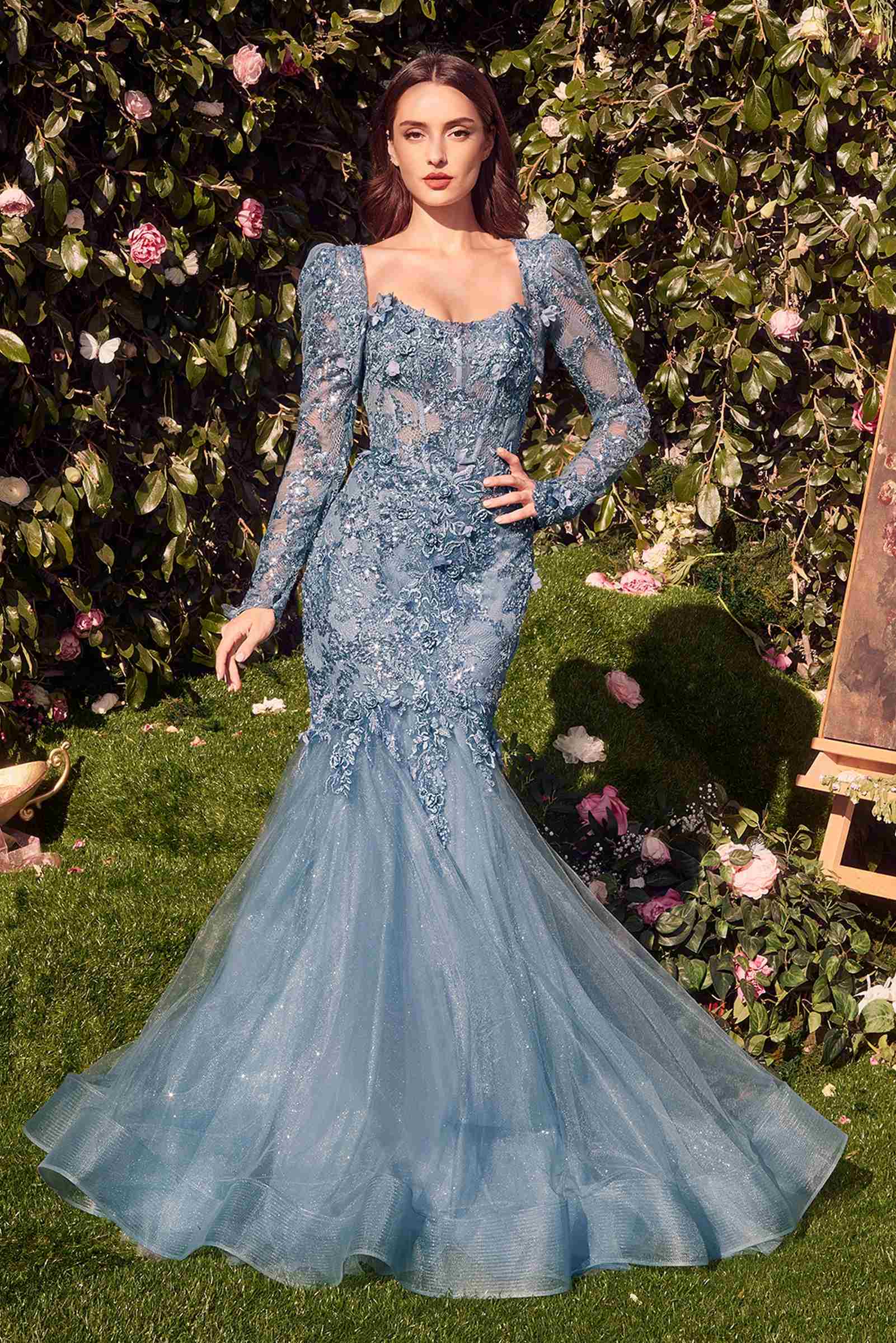 Andrea &amp; Leo MA101 Strapless Mermaid Dress With Removable Bolero