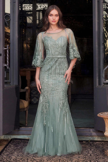 Andrea &amp; Leo MA105 Dress Lace Fitted Caplet