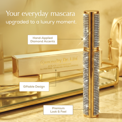 Mega Volume Vegan Mascara – Smudge-Proof with Handmade Diamond Case by EpiLynx