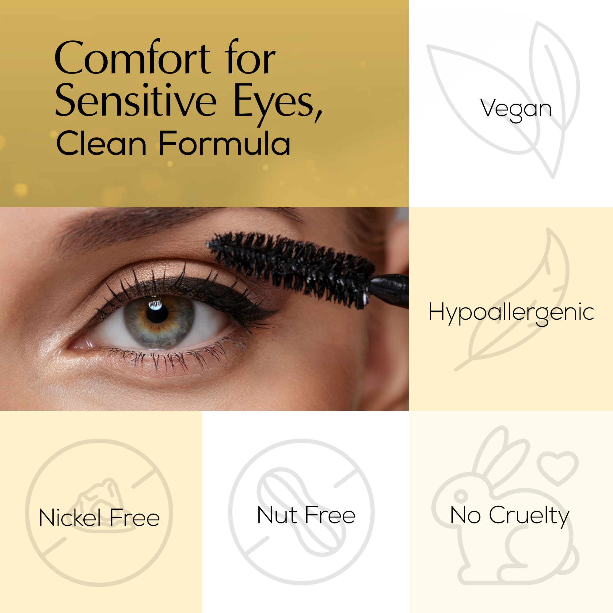 Mega Volume Vegan Mascara – Smudge-Proof with Handmade Diamond Case by EpiLynx