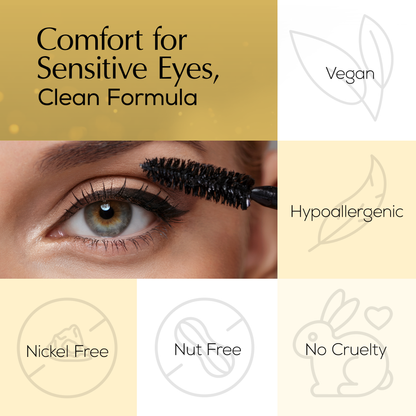 Mega Volume Vegan Mascara – Smudge-Proof with Handmade Diamond Case by EpiLynx