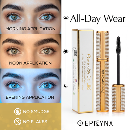 Mega Volume Vegan Mascara – Smudge-Proof with Handmade Diamond Case by EpiLynx