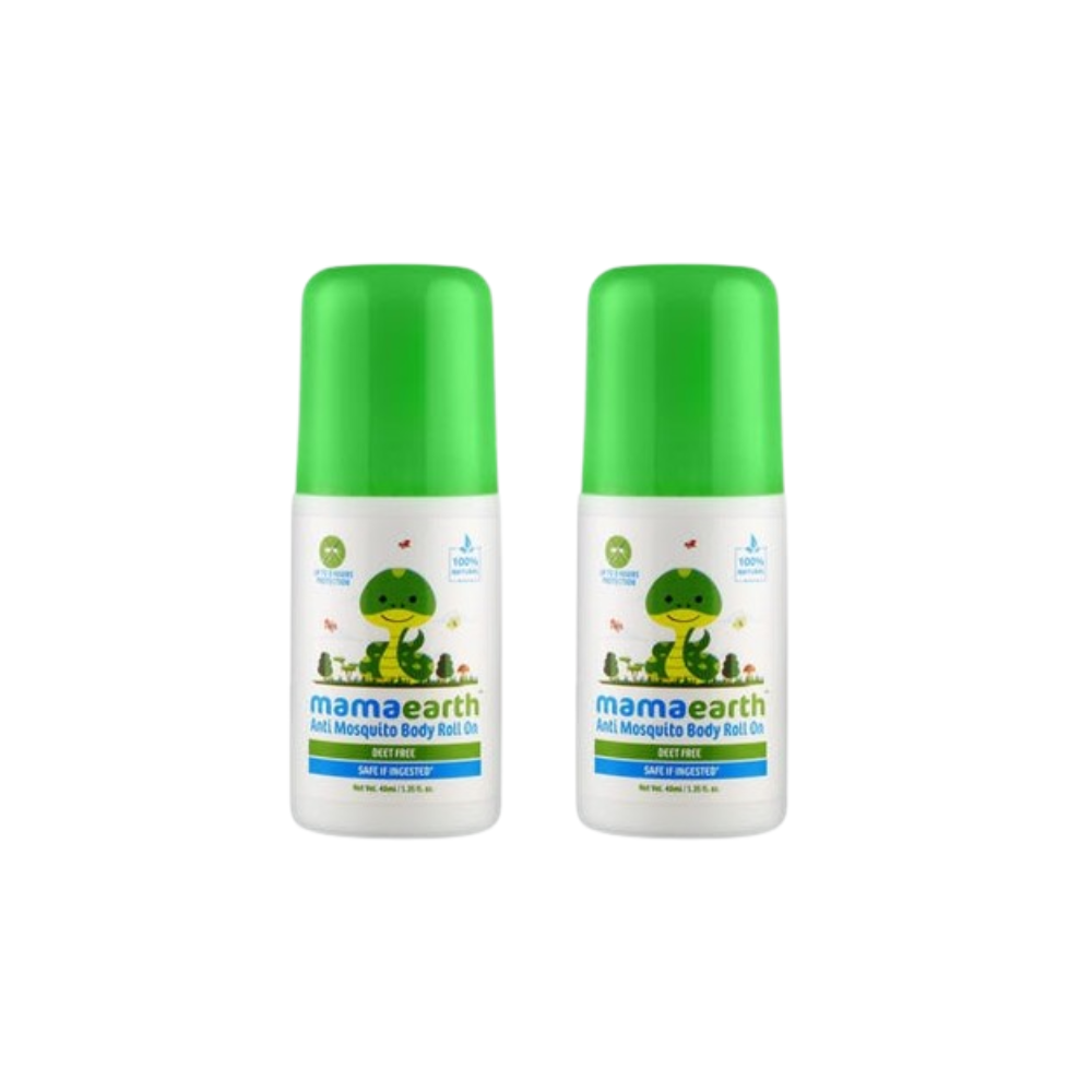 Mamaearth Natural Anti Mosquito Body Roll On For Kids with Citronella Eucalyptus &amp; Lemongrass Oil