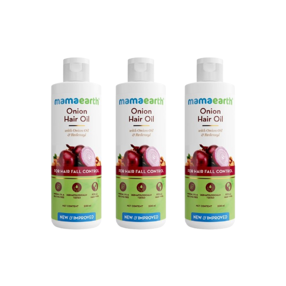 Mamaearth Onion Hair Oil With Onion &amp; Redensyl For Hair Fall Control
