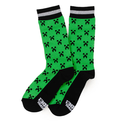 Minecraft Creeper Green Father/Son Sock Set by Cufflinks.com