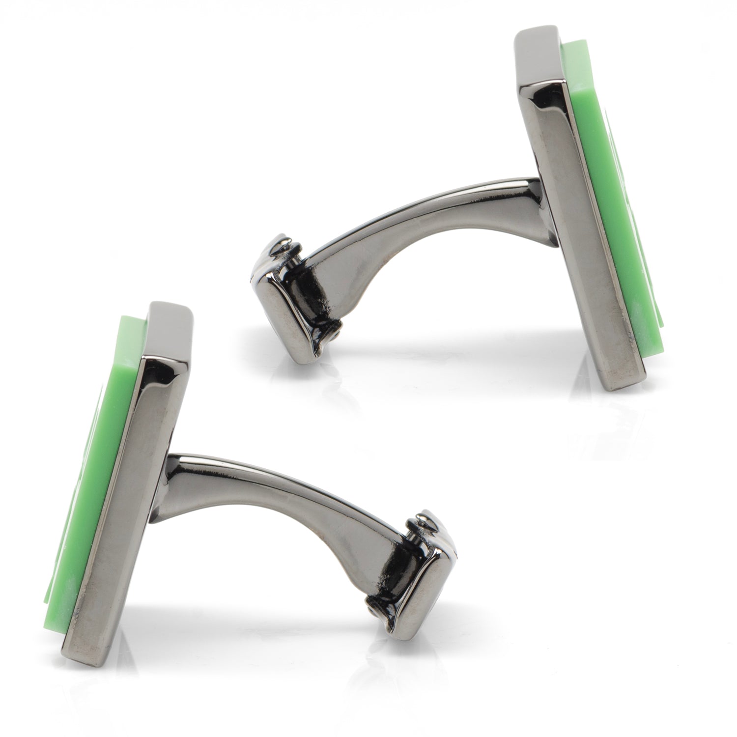 Minecraft Creeper Gunmetal Cufflinks by Cufflinks.com