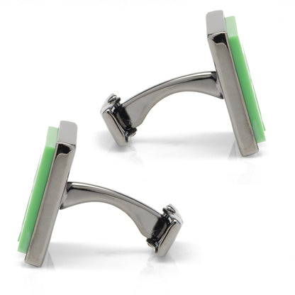 Minecraft Creeper Gunmetal Cufflinks by Cufflinks.com