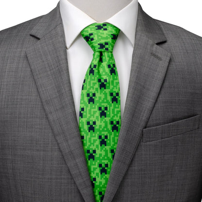 Minecraft Creeper Green Father/Son Tie Set by Cufflinks.com