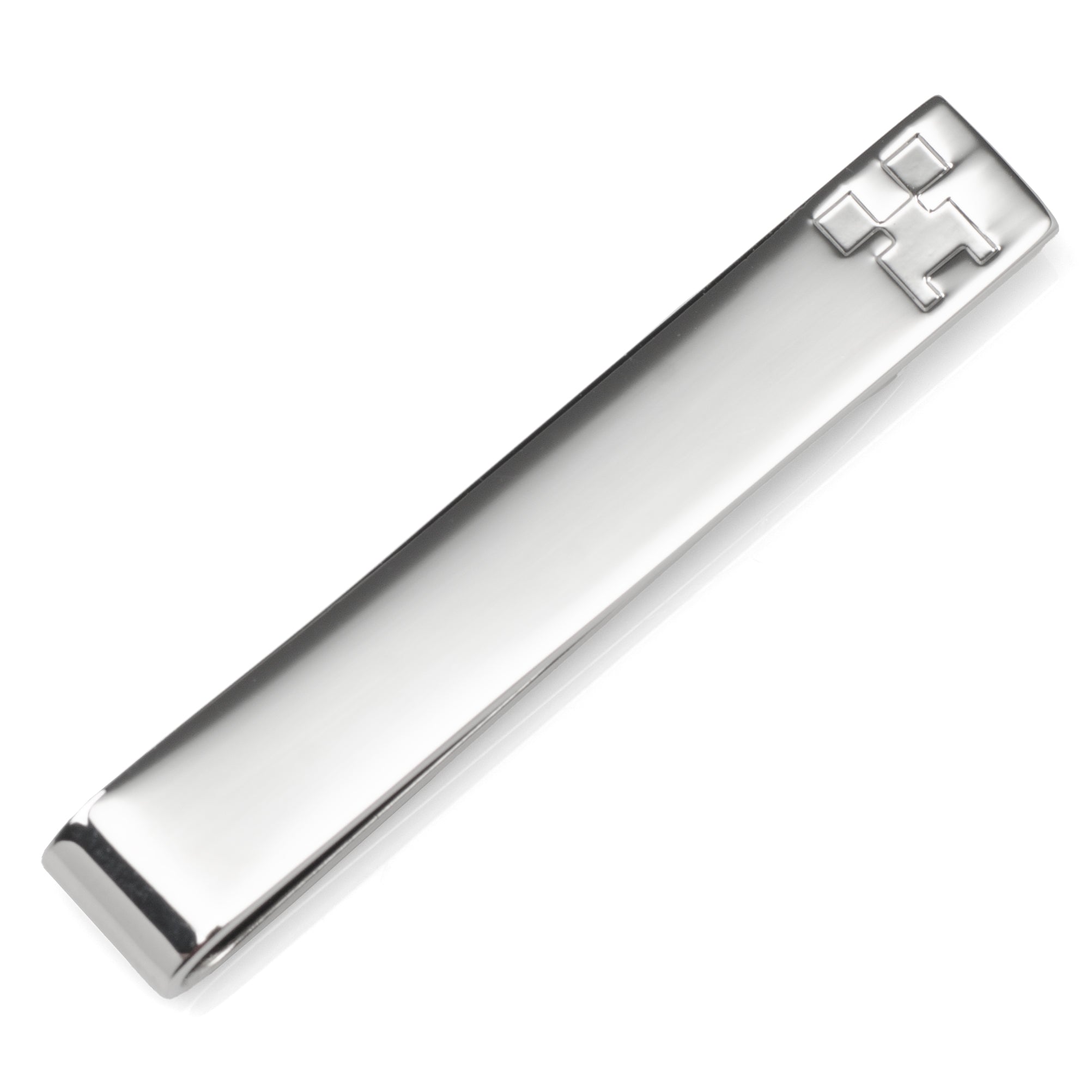 Minecraft Creeper Hidden Message Silver Tie Bar by Cufflinks.com