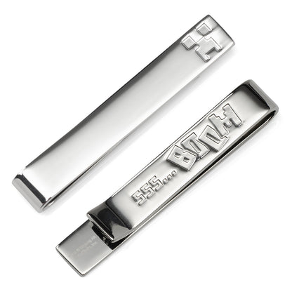 Minecraft Creeper Hidden Message Silver Tie Bar by Cufflinks.com