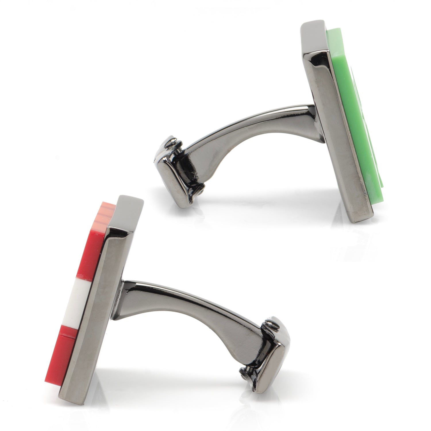 Minecraft Creeper and TNT Gunmetal Cufflinks by Cufflinks.com