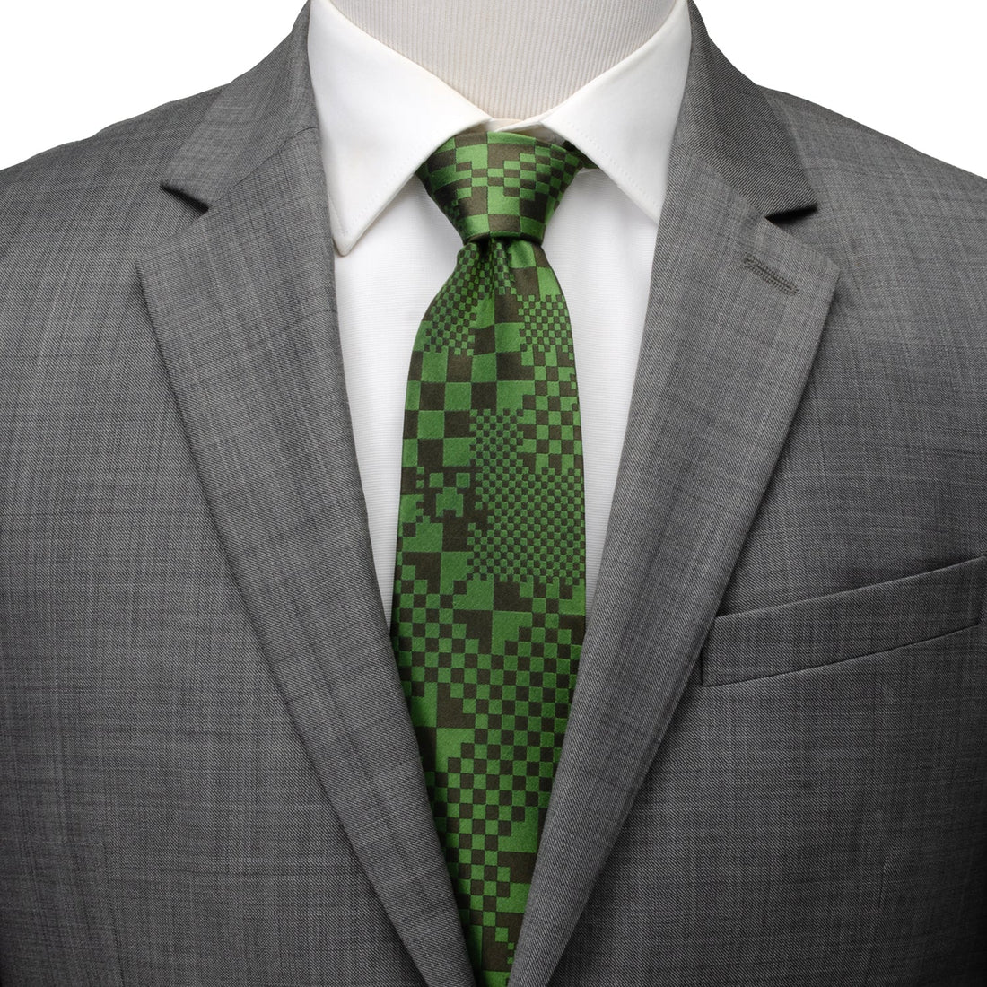Minecraft Pixelated Creeper Green Men&