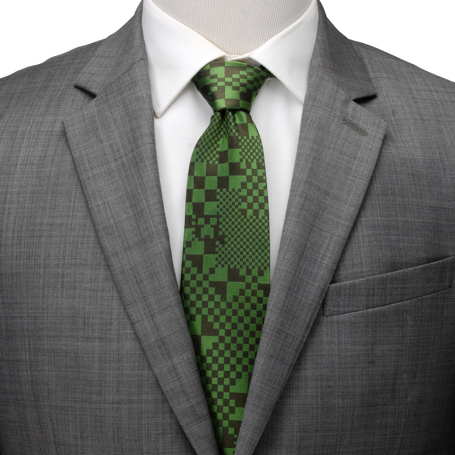 Minecraft Pixelated Creeper Green Men&