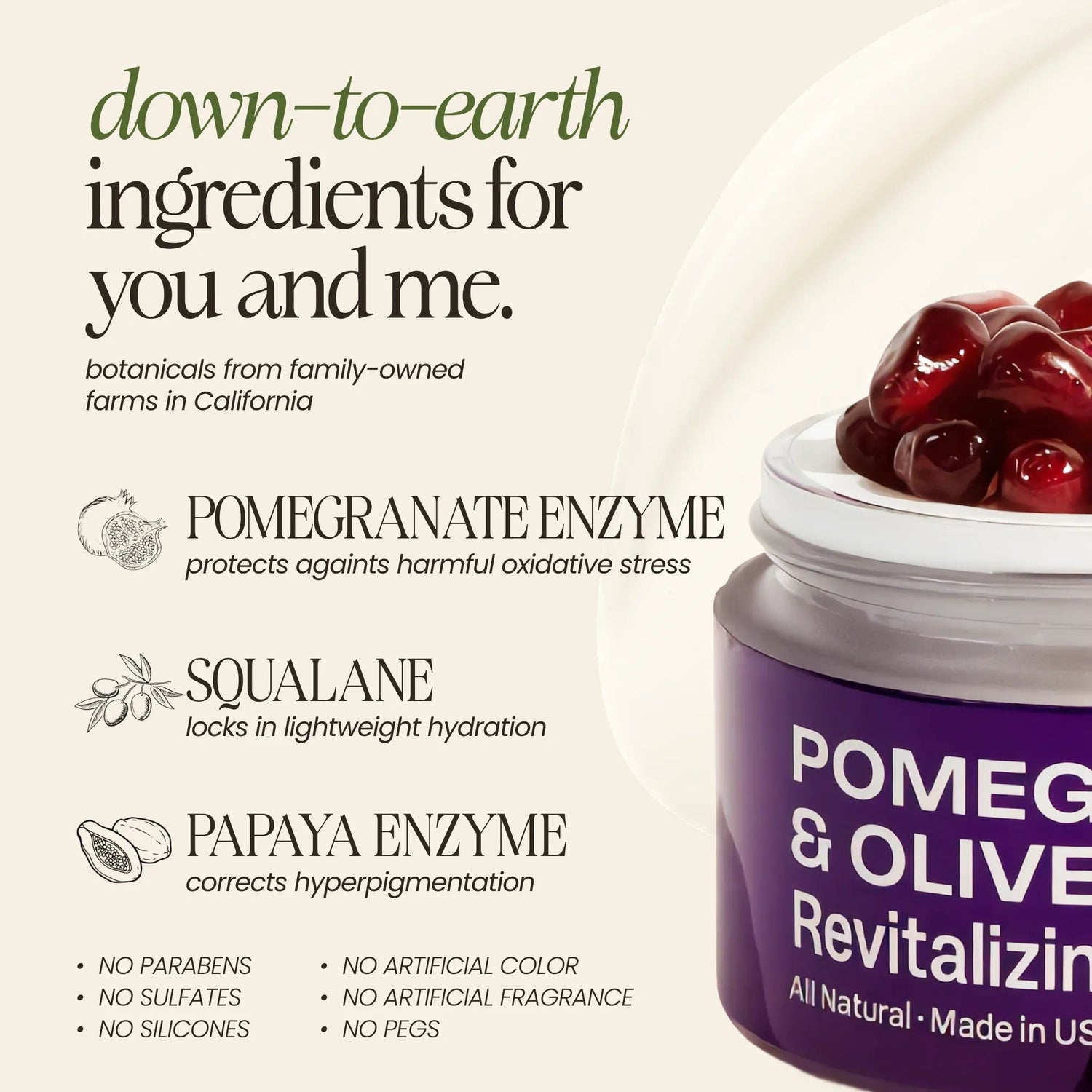 Pomegranate &amp; Olive Squalane Cream 