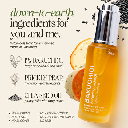 Bakuchiol Skin Renewing Facial Oil (Retinol Alternative) 