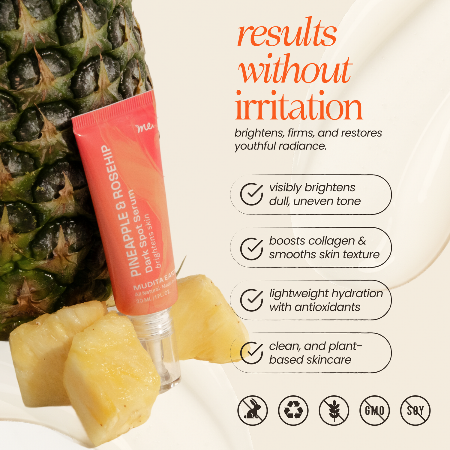 Pineapple &amp; Rosehip Vitamin C Serum by Mudita Earth