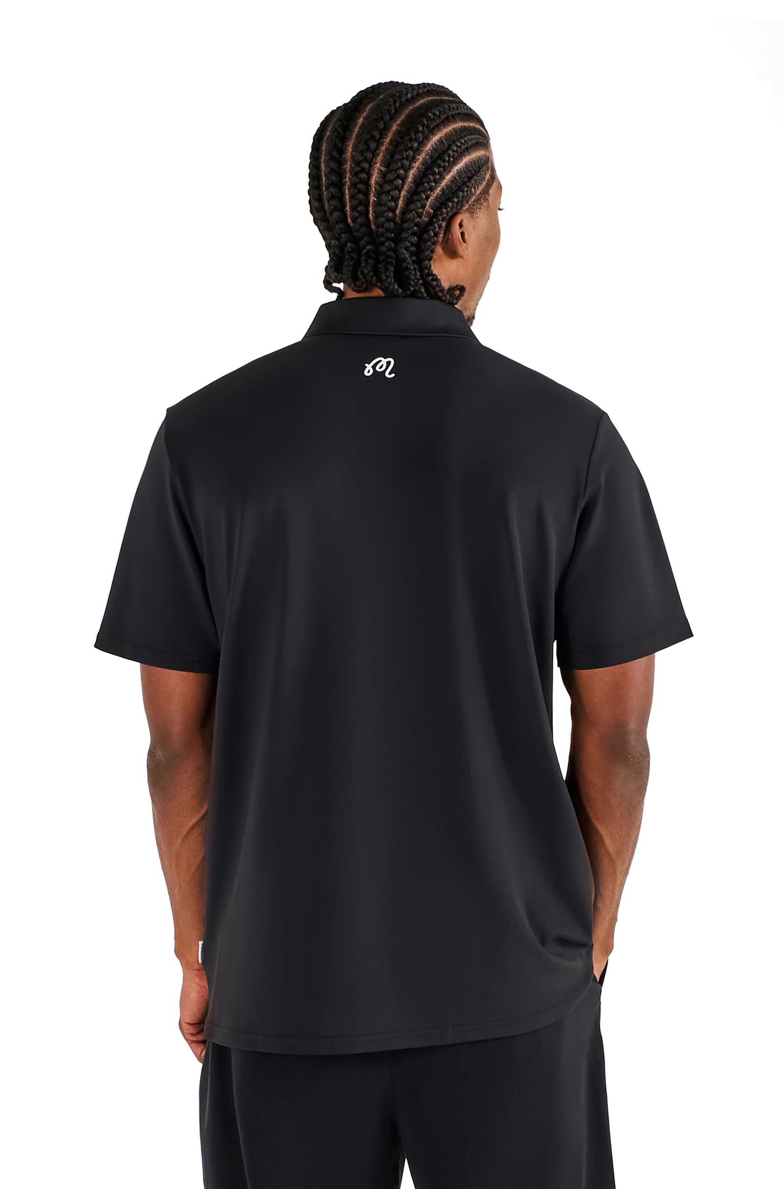 Malbon Block Placket Polo - Black by Denim Exchange