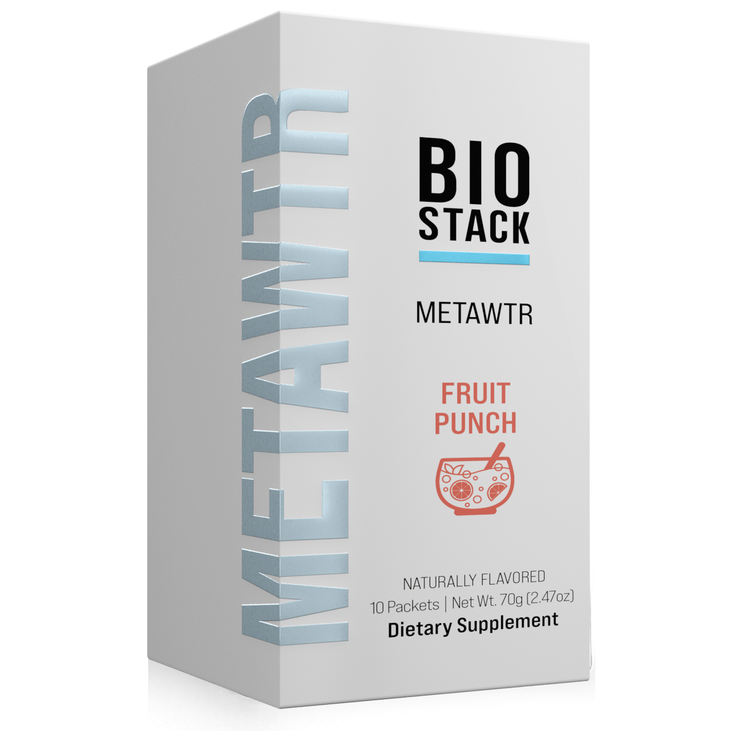 MetaWTR Hydration Fruit Punch - 10 Stick Pack by BioStack